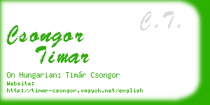 csongor timar business card