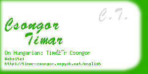 csongor timar business card